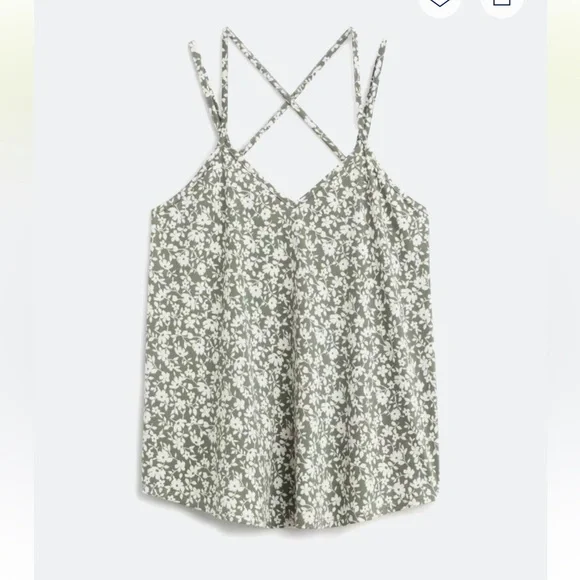 Floral Green Women's Tank NWT - Picture 1 of 2